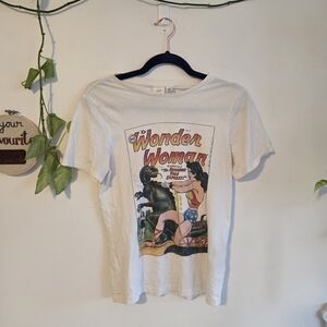 H&M Wonder Woman White Graphic Tee